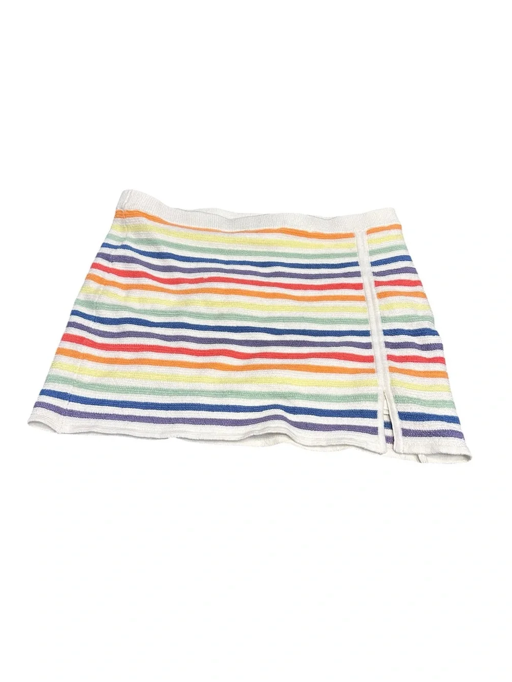 American Eagle women’s Pride‎ Rainbow Terry Mini Skirt Skort Shorts L NWT